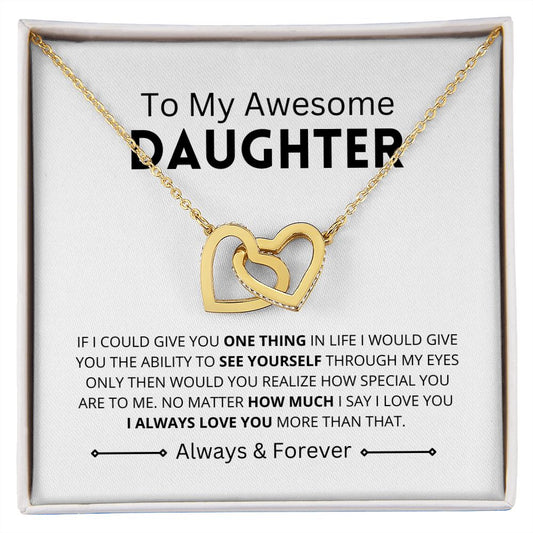 Love You Daughter | Interlocking Hearts Gift