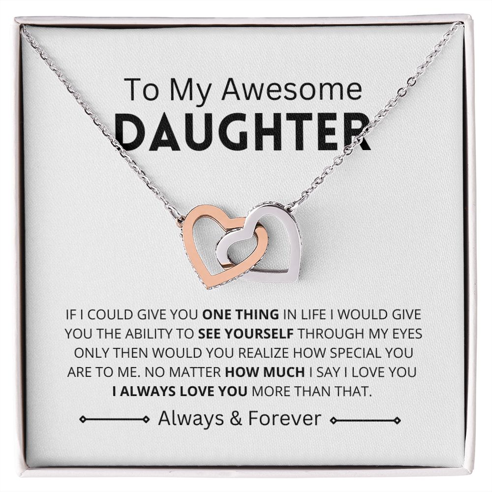 Love You Daughter | Interlocking Hearts Gift