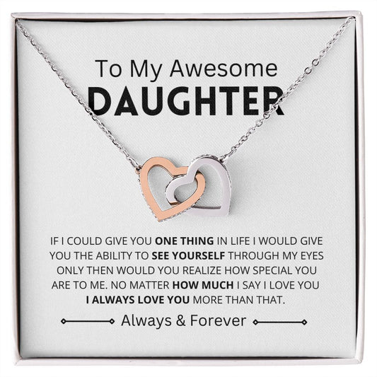 Love You Daughter | Interlocking Hearts Gift