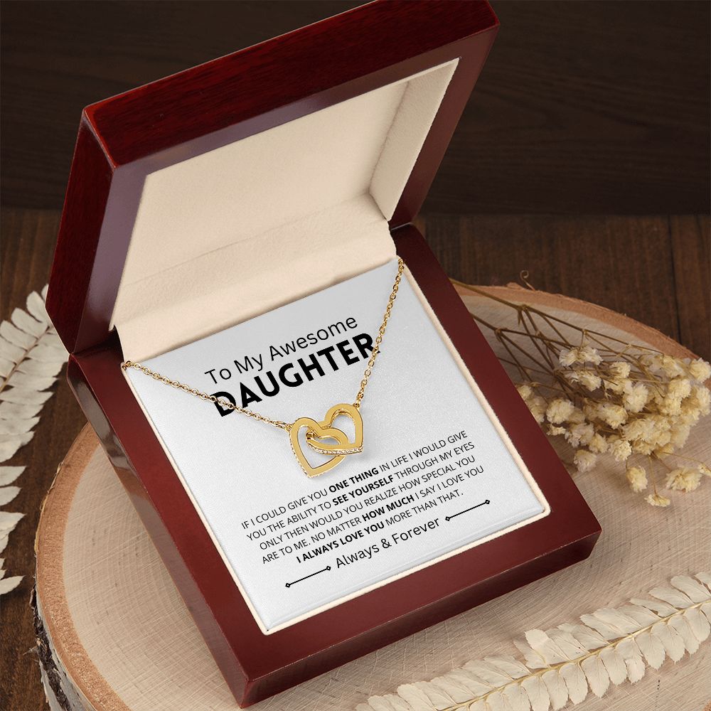 Love You Daughter | Interlocking Hearts Gift