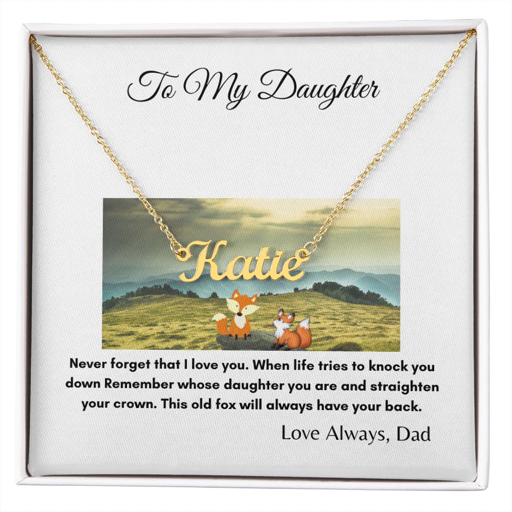 To My Daughter | This Old Fox | Custom Necklace Gift