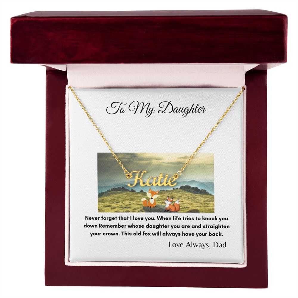 To My Daughter | This Old Fox | Custom Necklace Gift