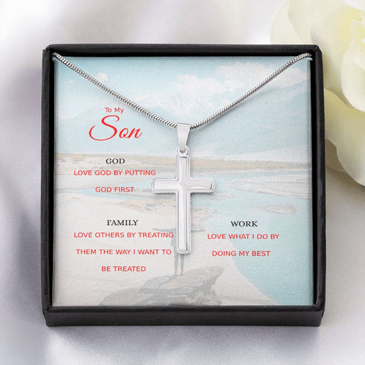 Son Be Faithful Cross Gift with Gift Box