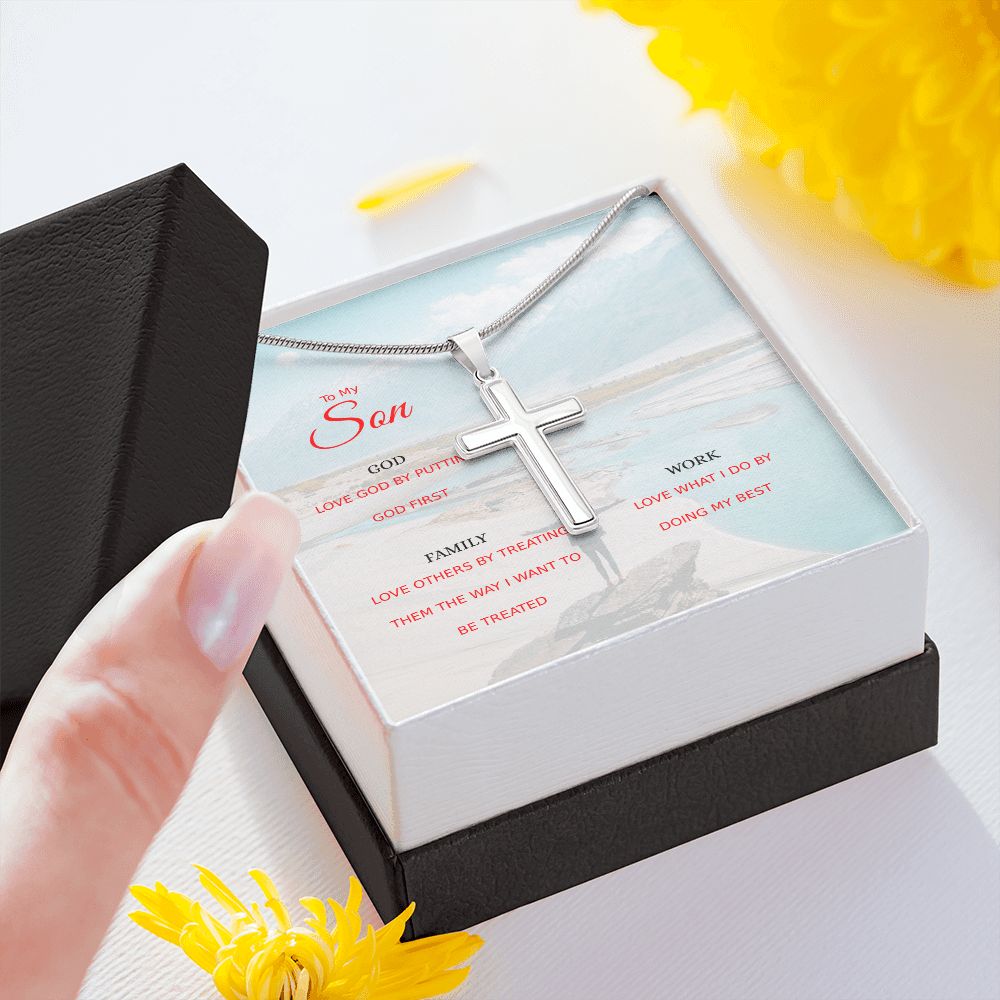 Son Be Faithful Cross Gift with Gift Box