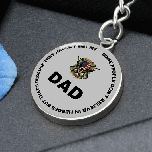 Graphic Circle Keychain For Keys | Hero Dad