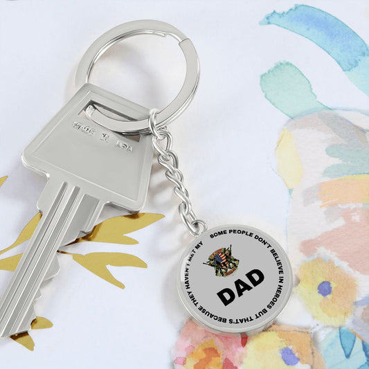 Graphic Circle Keychain For Keys | Hero Dad