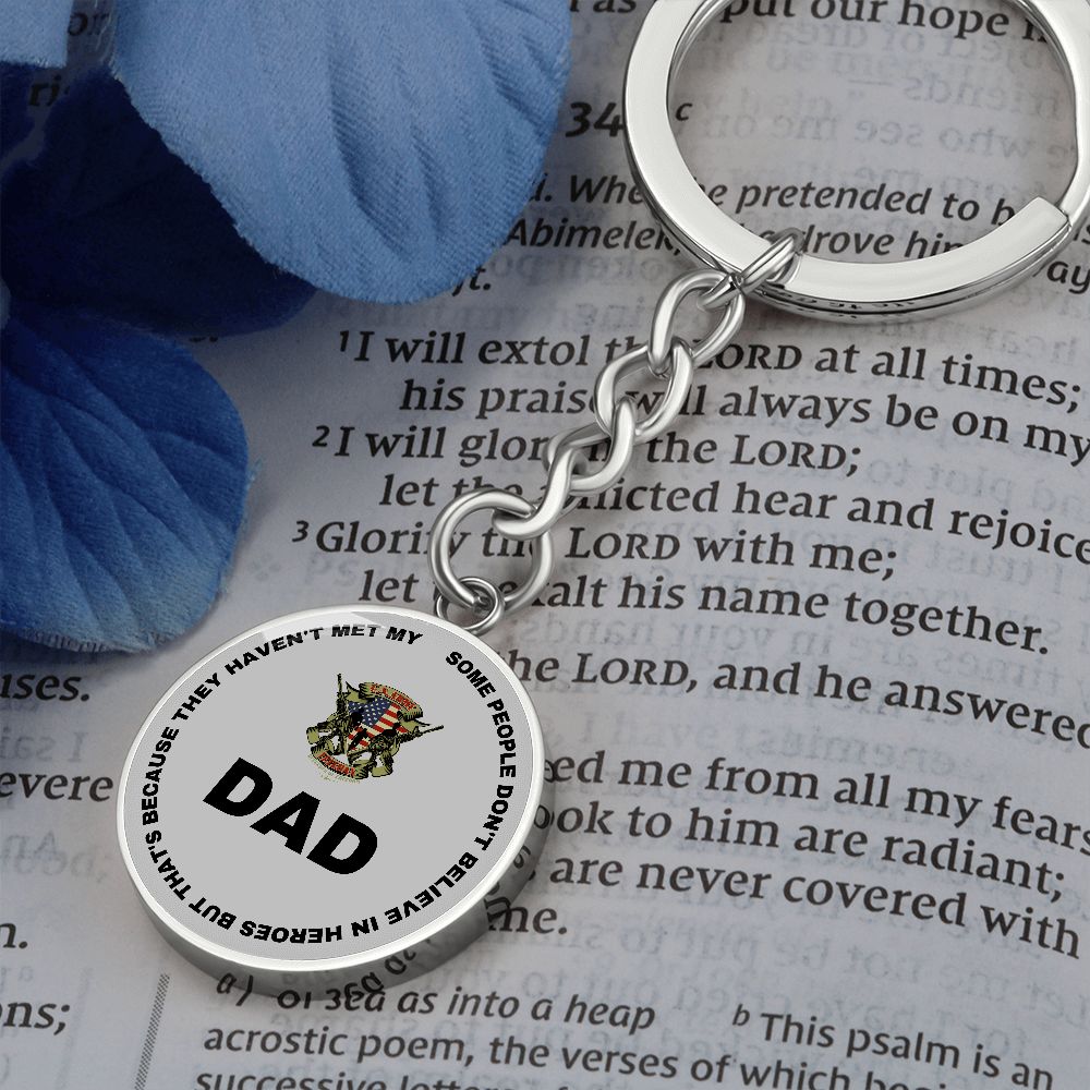 Graphic Circle Keychain For Keys | Hero Dad