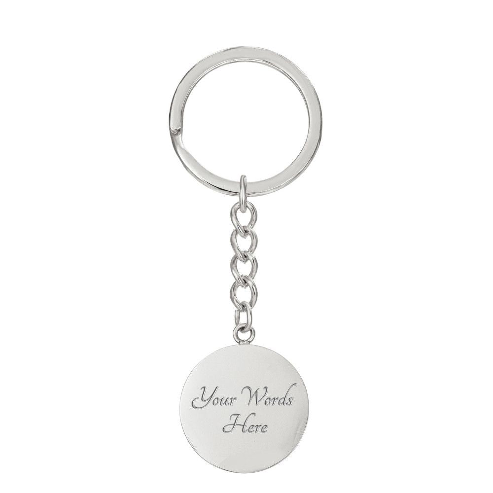 Graphic Circle Keychain For Keys | Fishing Best Dad