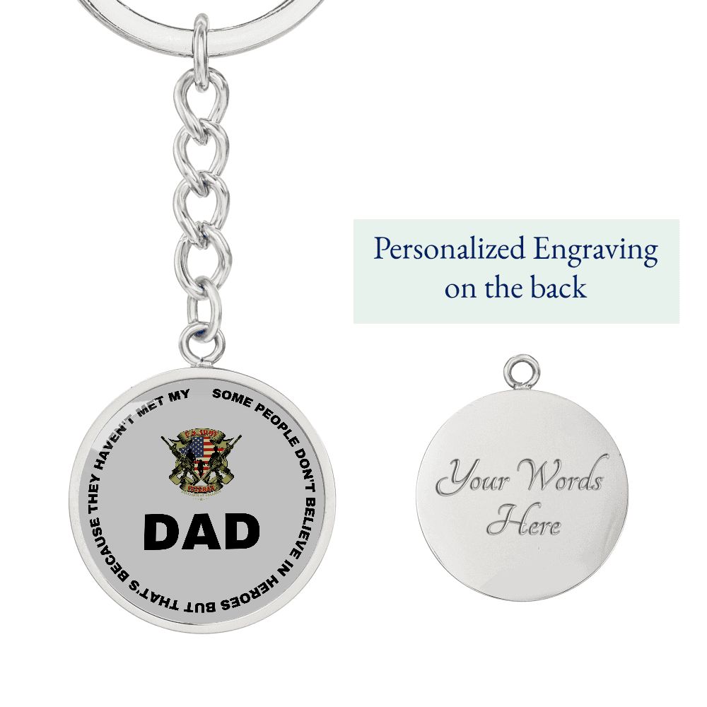 Graphic Circle Keychain For Keys | Hero Dad