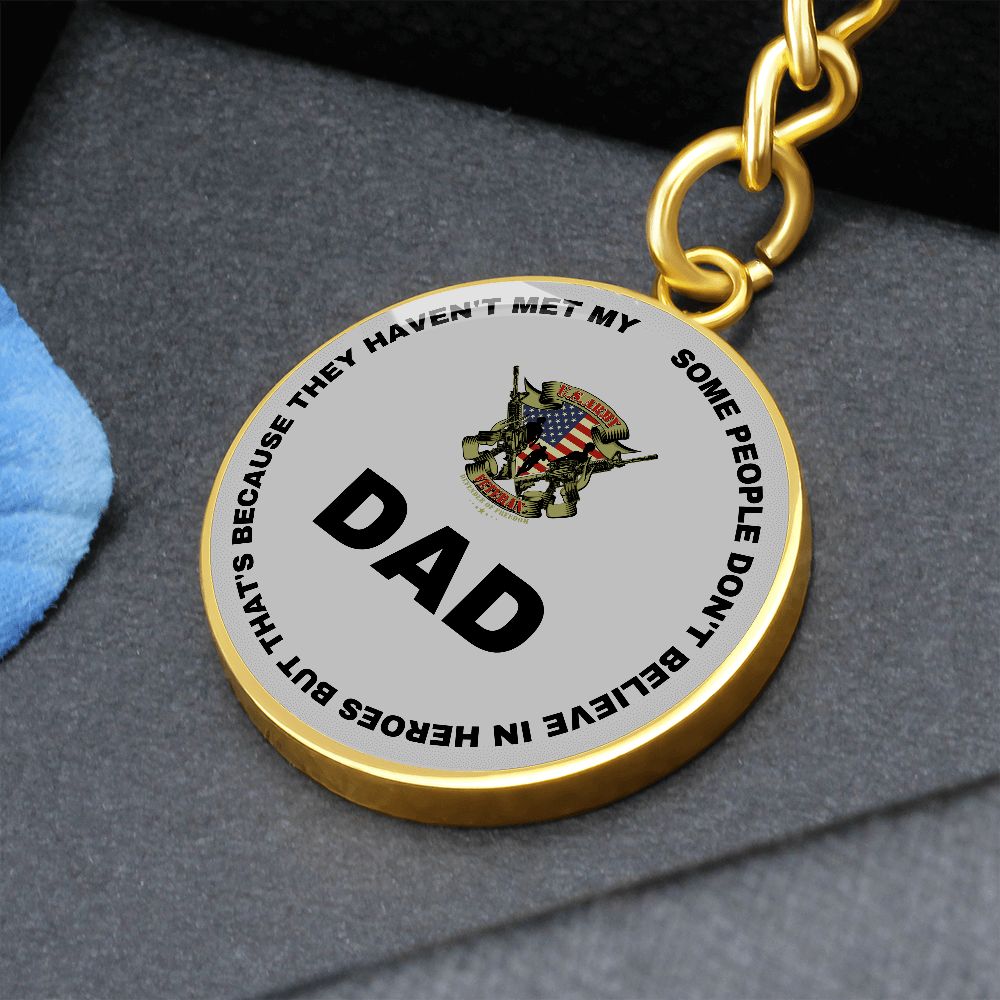 Graphic Circle Keychain For Keys | Hero Dad