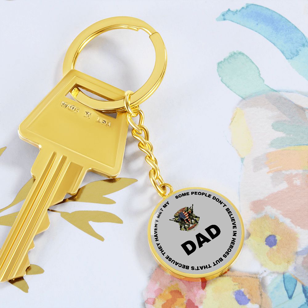 Graphic Circle Keychain For Keys | Hero Dad