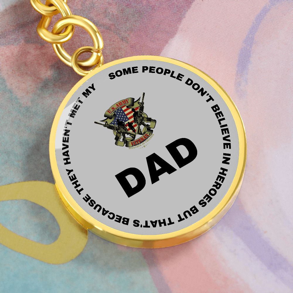 Graphic Circle Keychain For Keys | Hero Dad