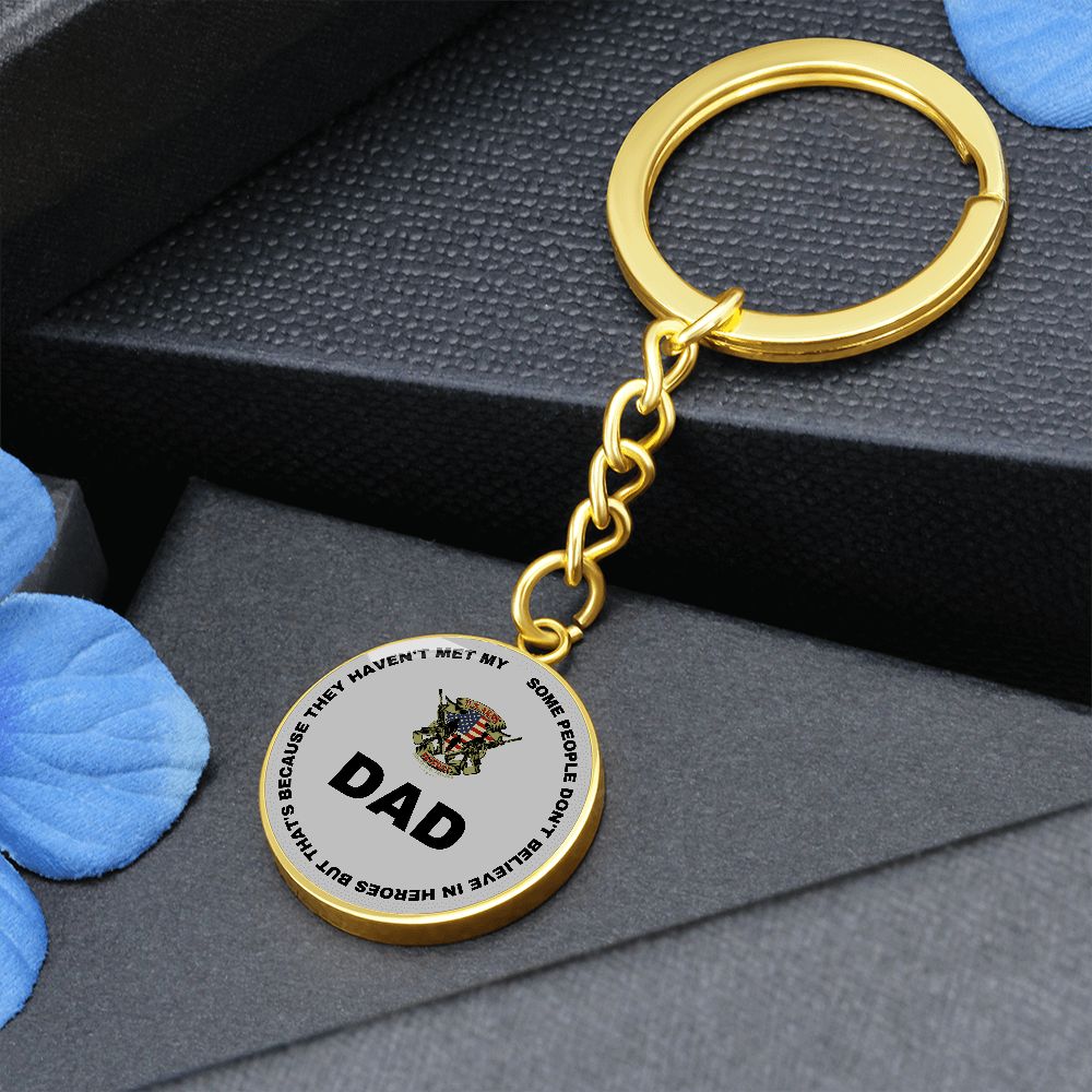 Graphic Circle Keychain For Keys | Hero Dad