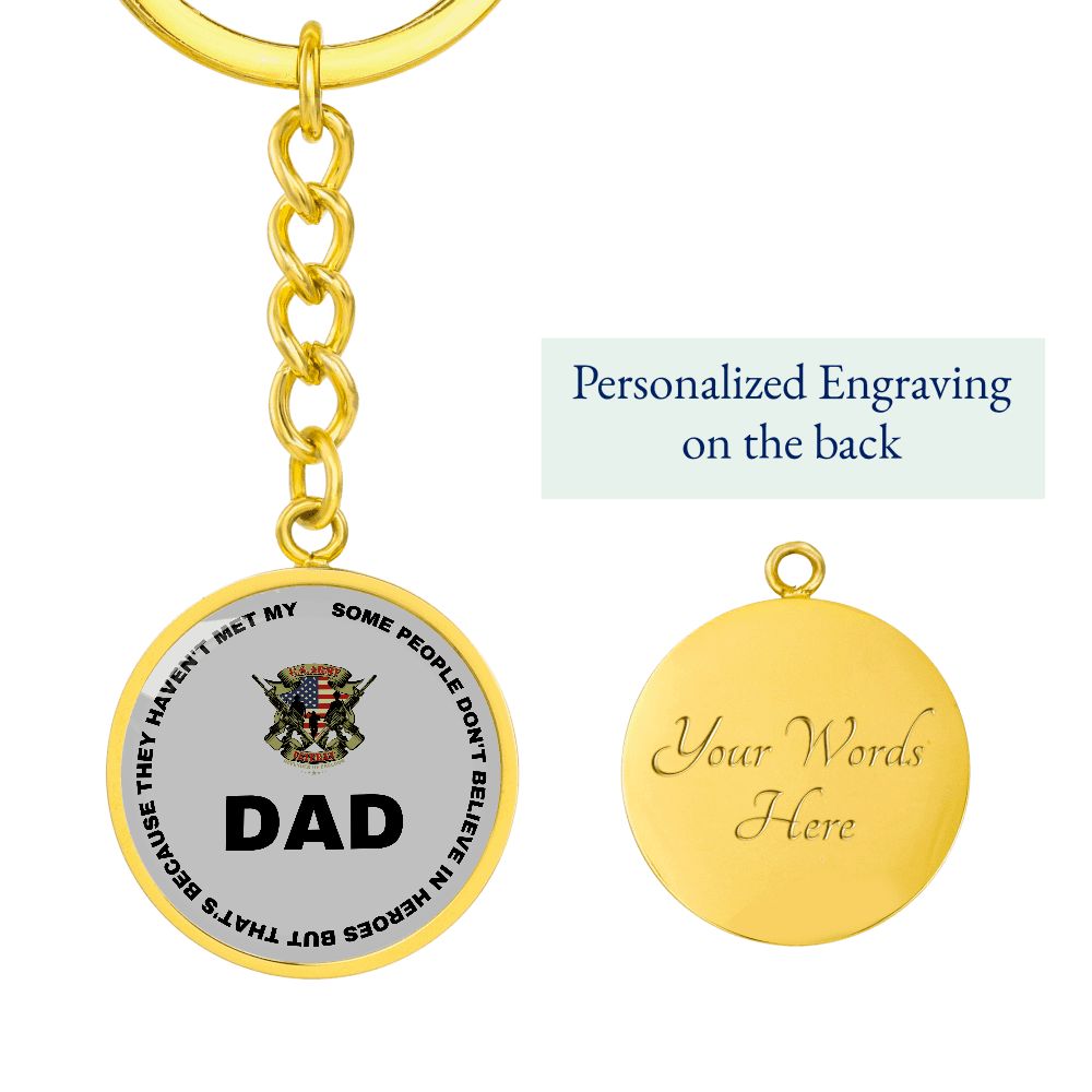 Graphic Circle Keychain For Keys | Hero Dad