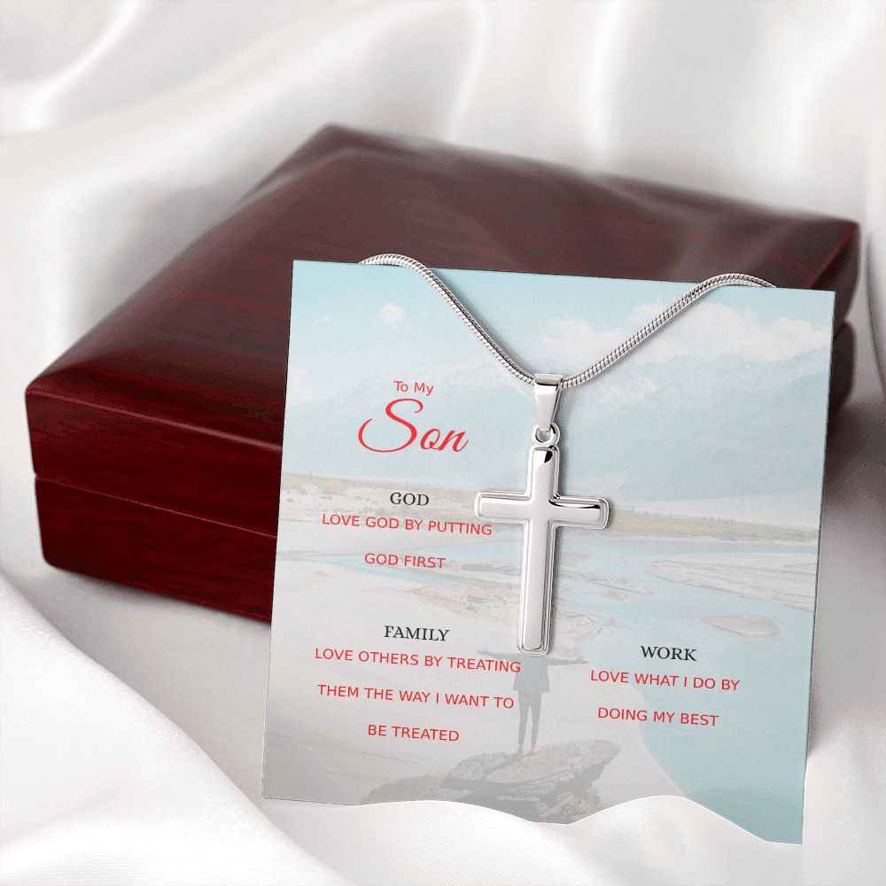 Son Be Faithful Cross Gift with Gift Box