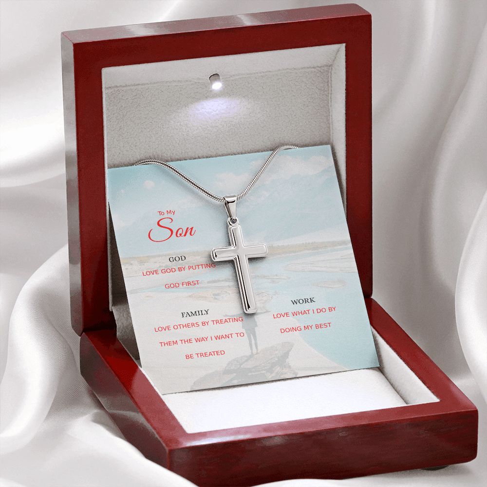Son Be Faithful Cross Gift with Gift Box